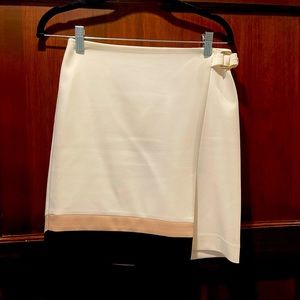 White color block  mini skirt